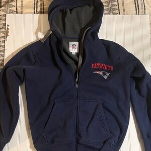 NFL Patriots Dark Blue Zip-Up Hoodie